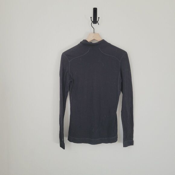 Smartwool Women's Classic Thermal Merino Base Layer 1/4 Zip in Black Size XL - Picture 5 of 10